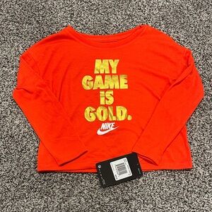 Nike Kids Bright Orange Long Sleeve Tee
